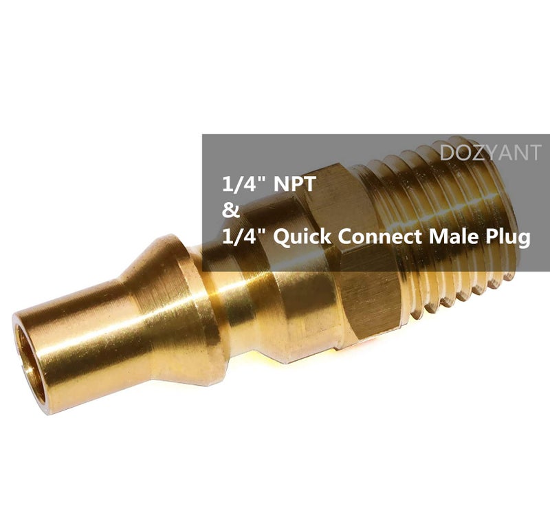 DOZYANT 12 FT RV Propane Quick Connect Hose, RV Quick Connect Propane Hose, Quick Disconnect Propane Hose Extension - 1/4 Inch Safety Shutoff Valve & Male Full Flow Plug for LP Gas Low Pressure System - Image 2